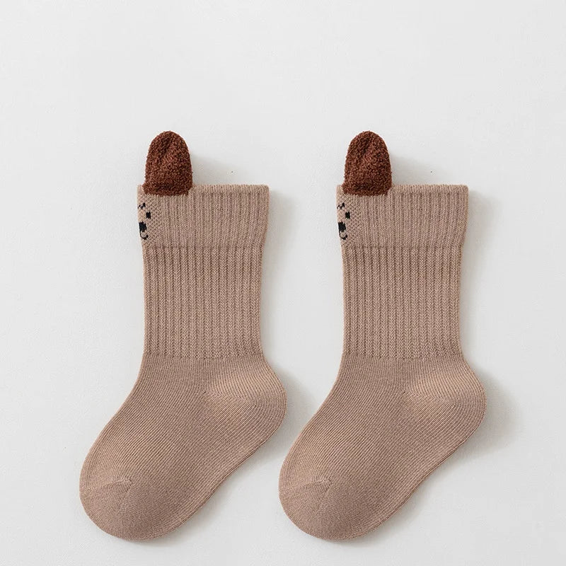 Cute Kids Socks For Girls Boys Soft Cotton Baby Toddler Boy Girl Sock Cartoon Children's Short Socks Autumn Winter 0-8Years New