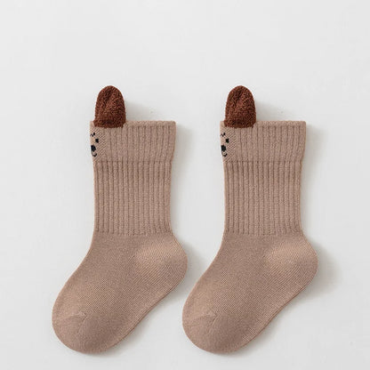 Cute Kids Socks For Girls Boys Soft Cotton Baby Toddler Boy Girl Sock Cartoon Children's Short Socks Autumn Winter 0-8Years New