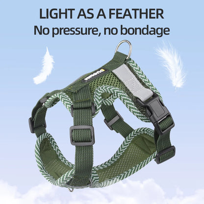 Cat Harness Dog Leash Breathable Mesh Spring Summer Pet Supplies Reflective Outdoor Walk Soft Cat Comfortable Puppy Harness