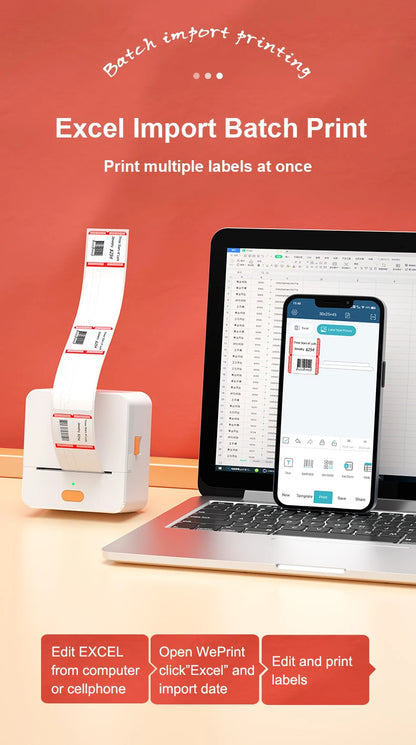 Self-adhesive Jewelry Label for DETONGER P1 Mini Portable Thermal Label Printer Wireless Inkless Logo Sticker Printer