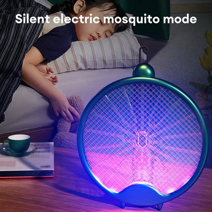 USB Mosquito Killer 3000V Electric Racket Foldable Insect Zapper Fly Swatter Rechargeable Bug Repellent Lamp Outdoor