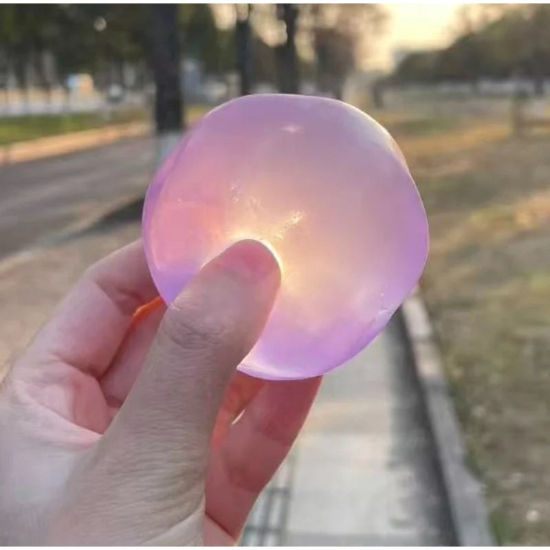 1/3pcs Cute Translucent Coconut Oil Squeeze Ball Appearance Plasticity Slow Rebound Stress Relief Fidget For Kids & Adult 6*6CM