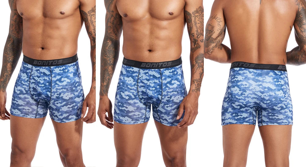 4pcs Men's Panties Sexy Underpants Mens Polyester Boxer Short Brand Underwear For Man Boxers Breathable Trunks M-XXXXL