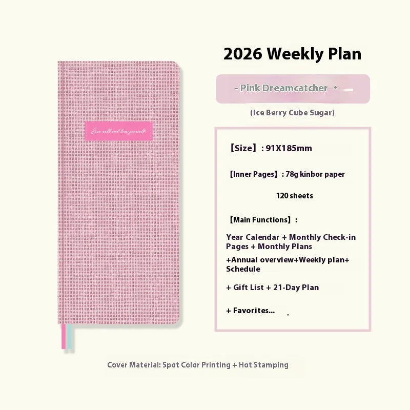2026 Weekly Planner - Pocket Size Notebook | Week Plan Notepad & Daily Writing Book