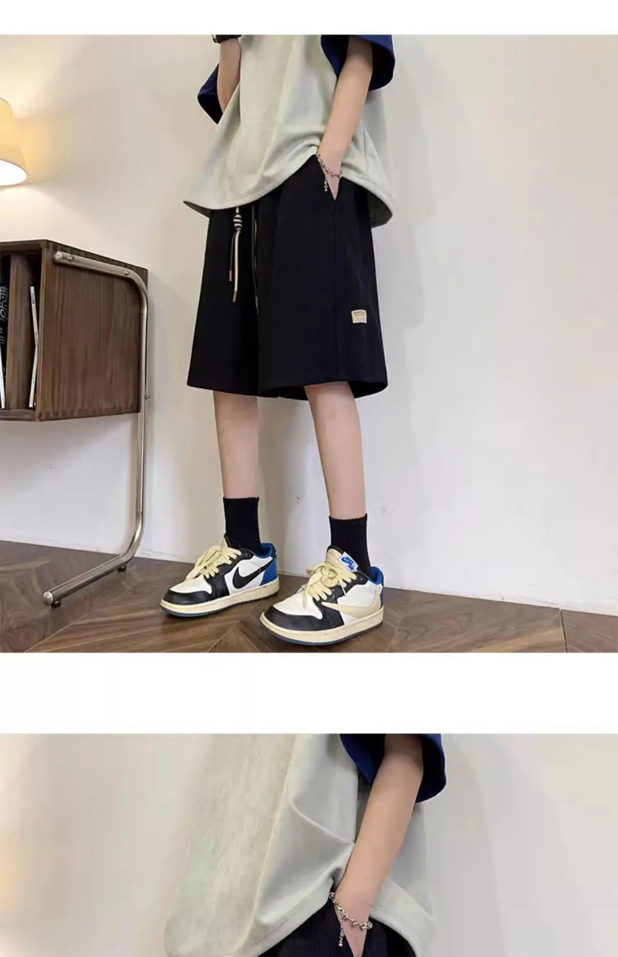 Korean Summer Men's Running Shorts Gym Wear Fitness Workout Shorts Sport Pants Tennis Basketball Soccer Training Waffle Shorts