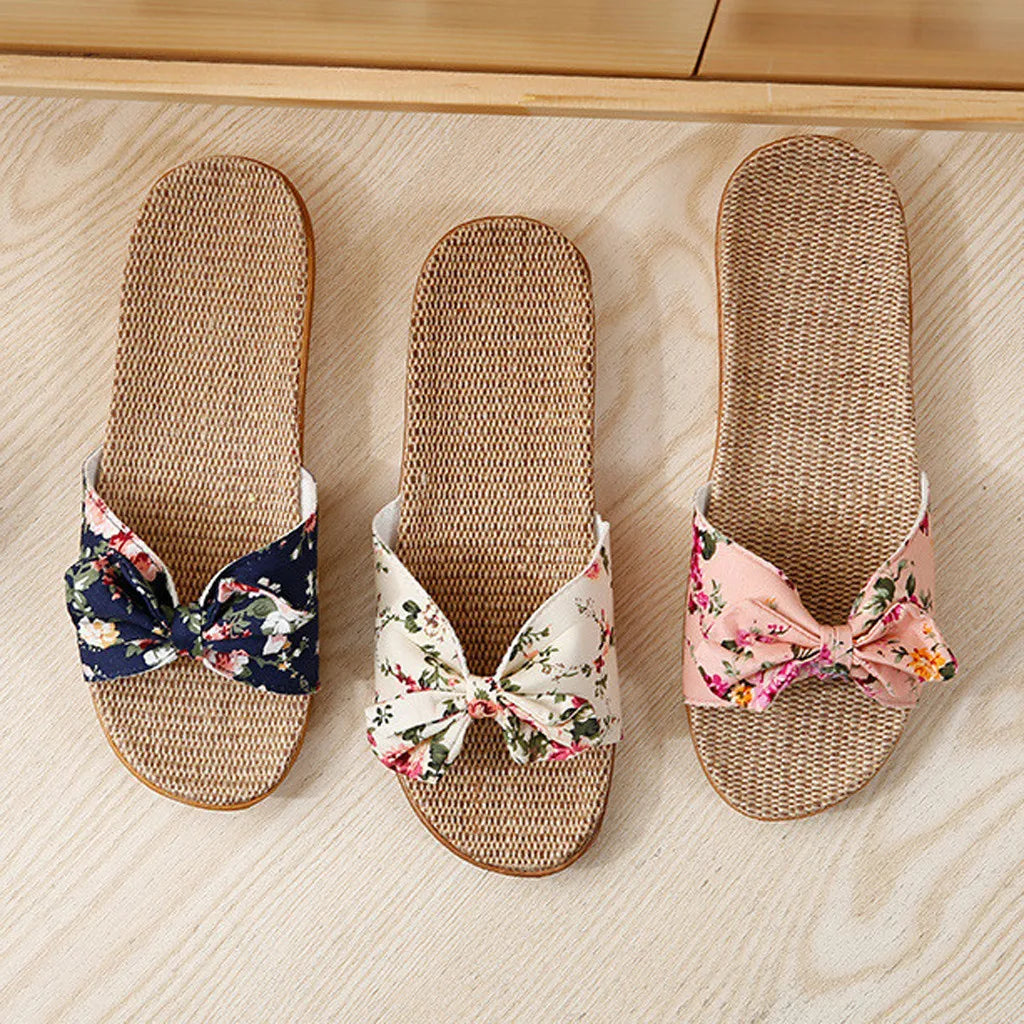 New Summer Ladies Slippers Outdoor Beach Sandals Bohemian Ethnic Style Handmade Espadrilles Platform Slippers Flip Flops Women