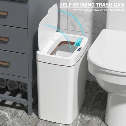 Smart Sensor Touchless Trash Can - Waterproof Electric Garbage Bin for Kitchen  Bathroom