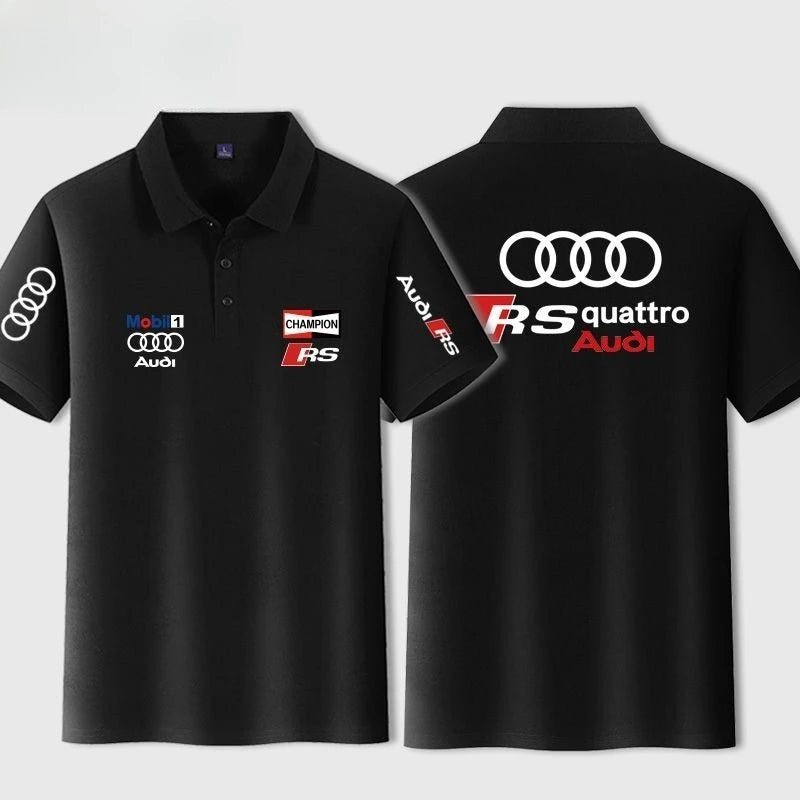 Audi RS T-Shirt - Men Polo Shirt Custom Printed Performance Car Apparel