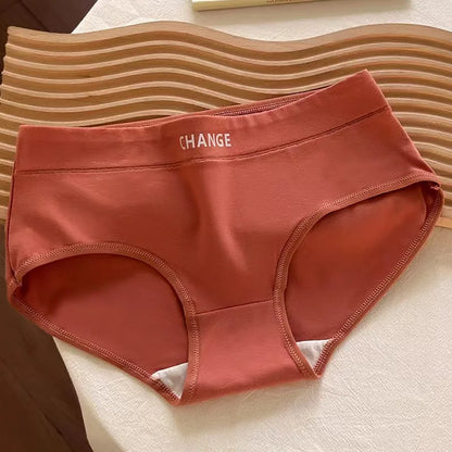 Women's Cotton Underwear panty Sexy Solid Color Triangle Pants Girl Mid Waist Seamless Comfort Underpants Female Lingerie