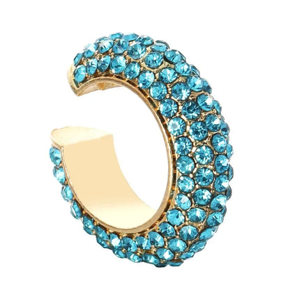 2025 New Fashion Pearl Ear Cuff Bohemia Stackable C Shaped CZ Rhinestone Small Earcuffs Clip Earrings for Women Wedding Jewelry