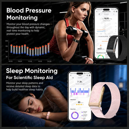 New Fitness Tracker ECG Heart Rate Smart Bracelet Blood Pressure Blood oxygen Sleep 24/7 Monitoring SMS Call Reminder Smart Band