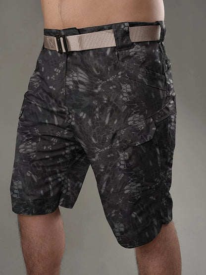 Tactical Camo Shorts - Men's Cargo Shorts With Multiple Pockets, Knee Length