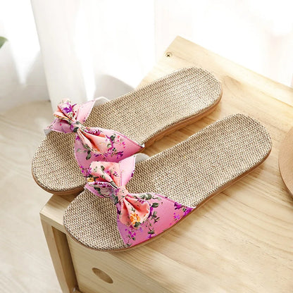 New Summer Ladies Slippers Outdoor Beach Sandals Bohemian Ethnic Style Handmade Espadrilles Platform Slippers Flip Flops Women