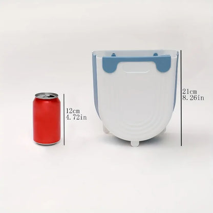 Wall-Mounted Folding Trash Can - Kitchen  Bathroom Space Saver