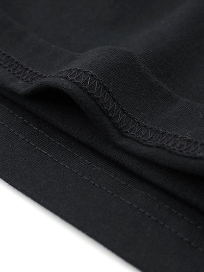 Men's Cotton T-shirt Front Back Print Half Sleeve T-shirt Men's Cotton Summer Loose Oversized Casual O-neck Male Tees