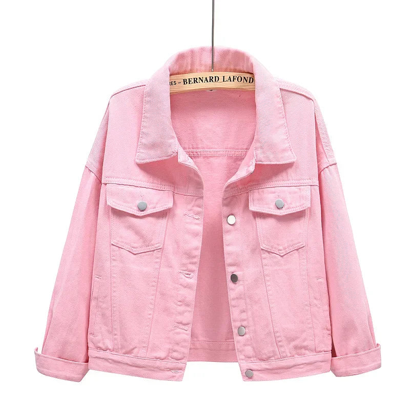 Y2k Denim Jeans Coat Cotton Women Button Spring Autumn Ropa Cardigan Punk Gothic Bomber Jacket Windbreaker Elegant Jackets