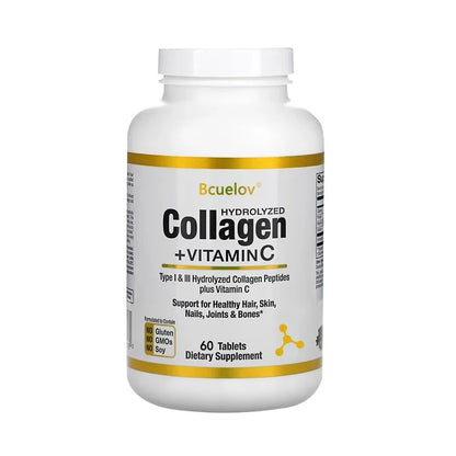 bcuelov Hydrolyzed Collagen Peptides - Nutritional Supplement for Healthy Hair, Skin and Nails