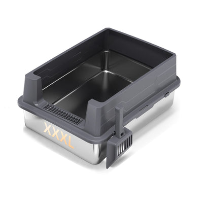 XXXL Stainless Steel Litter Box - Extra Large Metal Cat Litter Box for Big  Multiple Cats with High Sides - ZOOMNSTORE