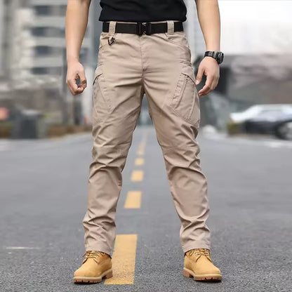 New Work Tactical Pants Men Casual Cargo Trousers Summer Multi-pocket Waterproof Pant Workwear Hiking Training Trousers Male