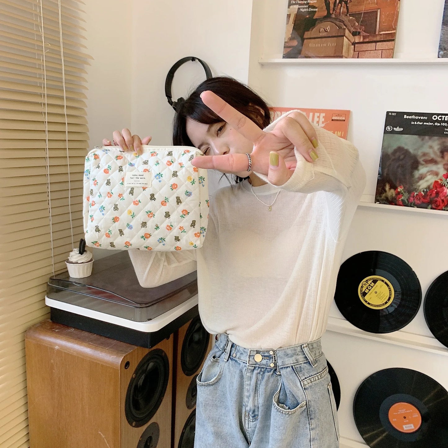 Baby Diaper Bag Cartoon Print Nappy Bag Zipper Handbag Carry Pack Travel Outdoor Diaper Storage Bag Multi Functional Storage Bag