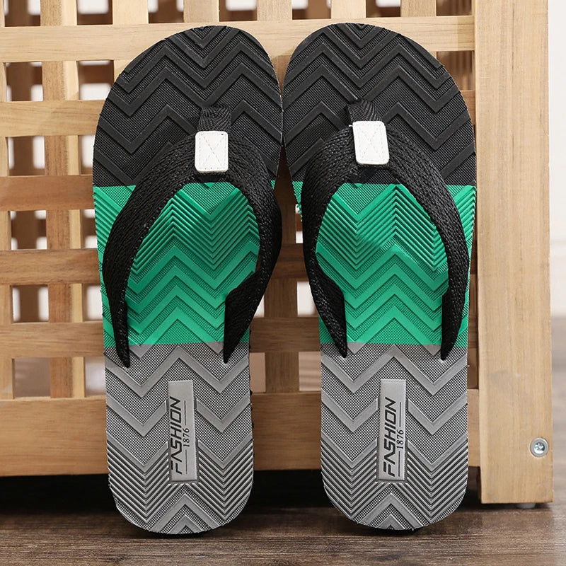Fashion Flip Flops Men Breathable Slippers Indoor House Summer Beach Slides Casual Sandals 2024 Slippers Men Outdoor Shoes Slide