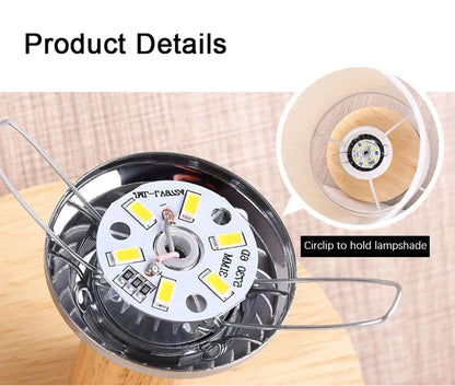Chinese LED Table Lamp - Dimmable USB Night Light with Fabric Lampshade for Living Room and Bedroom - ZOOMNSTORE