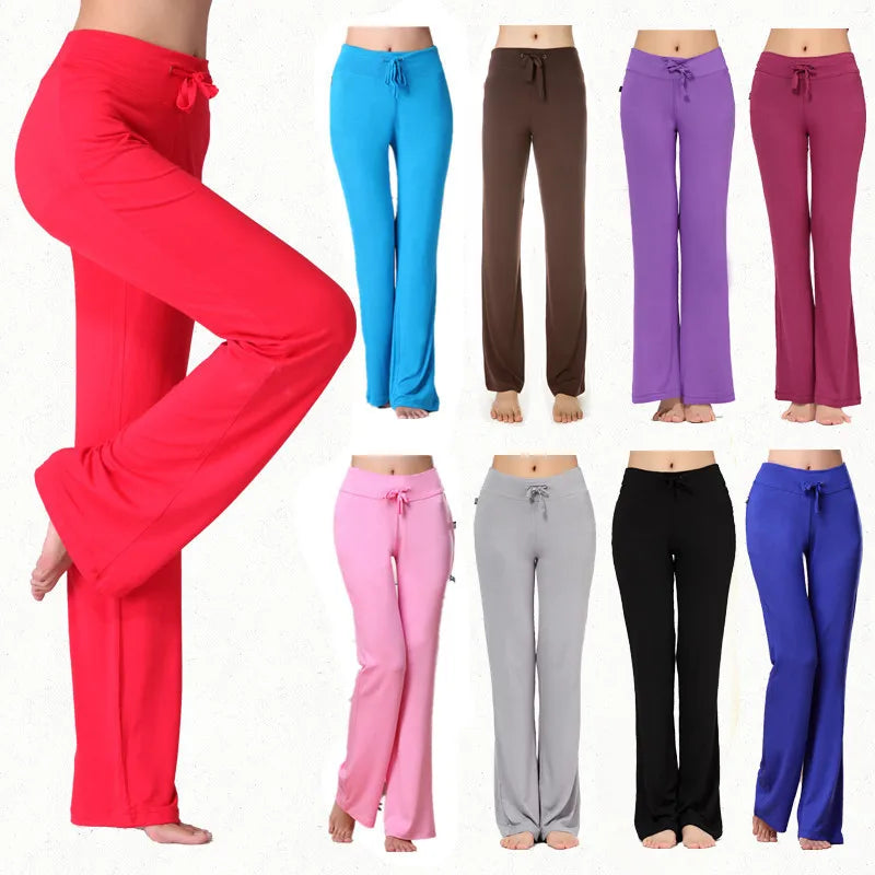 New Yoga Flare Leggings Women Fitness Push Up High Waiste Wide Leg Seamless Workout Pants Gym Elastic Tights Exercise Sport Pant