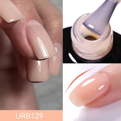 Nude Crystal Rubber Base Gel - 7ml Semi-Permanent Soak Off UV LED Nail Varnish