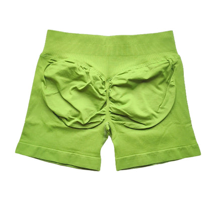 Women Gym Shorts - High Waisted Seamless Workout Shorts With Scrunch Butt Design