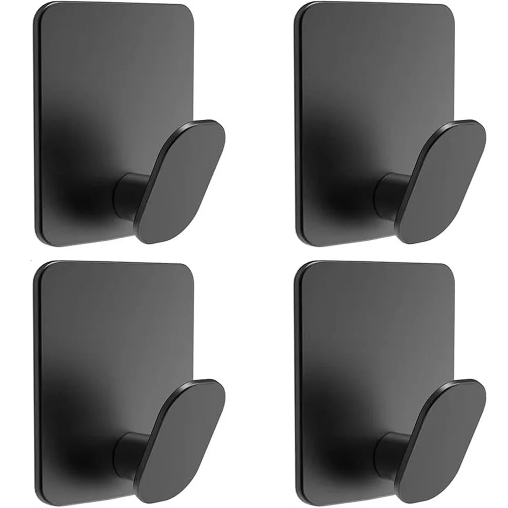Heavy Duty Wall Hooks - Stainless Steel Adhesive Towel  Clothes Hangers for Bathroom  Kitchen - ZOOMNSTORE