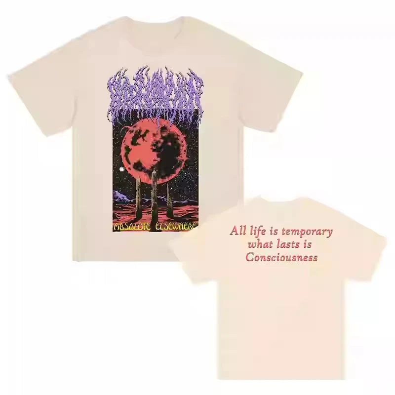 2025 Summer New Y2K Top T-shirt BLOOD INCANTATION Band Dark Metal Wind Rock American Loose Men's and Women's T-shirt