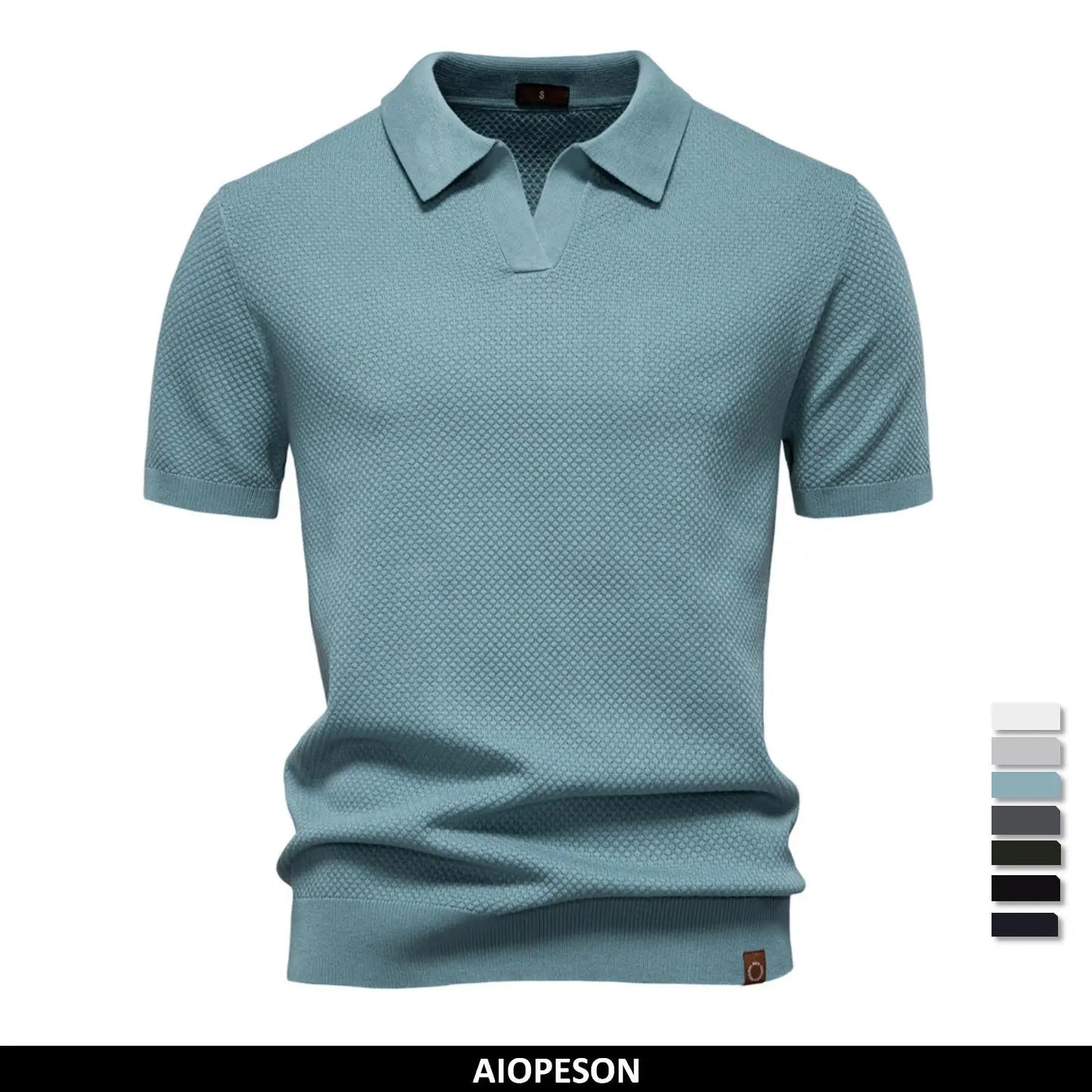 Men's Breathable Polo Shirt - Lightweight Stretch Short Sleeve Polo for Summer Casual Wear