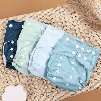 Eco Friendly Cloth Diaper - HappyFlute 4Pcs Reusable Baby Diaper Set Waterproof Pocket Design