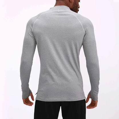 Men's Fitness T-Shirt - Long Sleeve Quick Dry Breathable Running Shirt for Sportswear