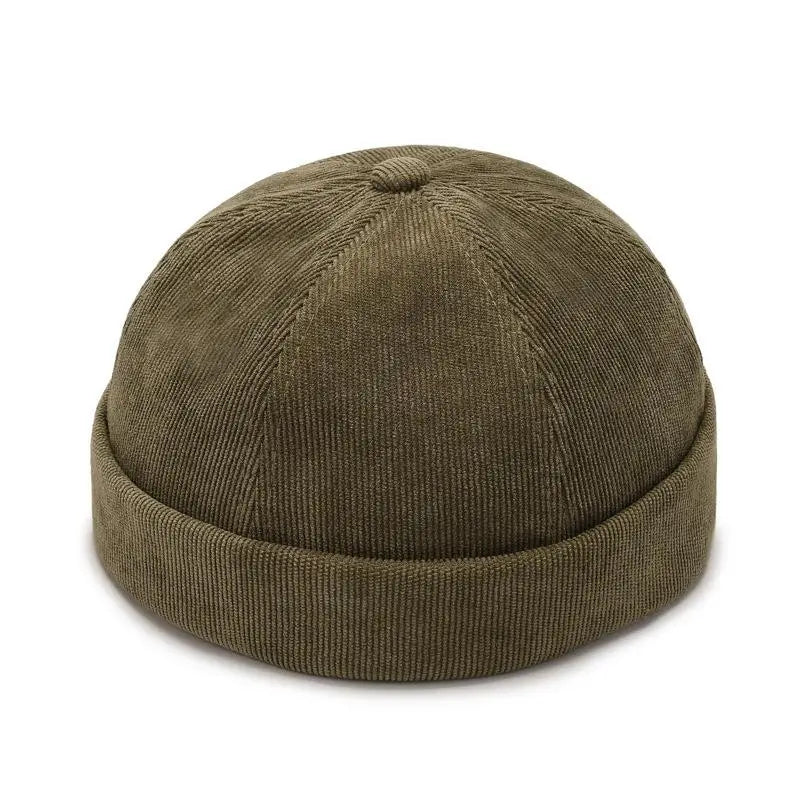 Retro Dome Beanie Hat For Men And Women Brimless Hats Skullcap Docker Adjustable Solid Color Novelty Cotton Caps Men Bonnet