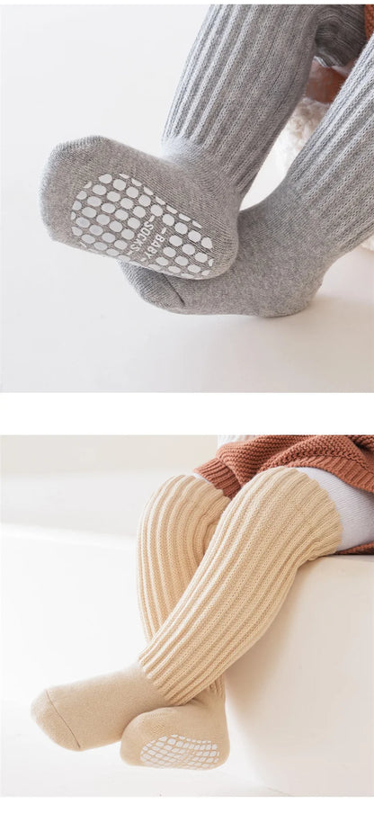 Children's Socks For Boys Girls Winter Thick Warm Newborn Baby Knee High Long Socks Fashion Kids Toddler Sock Anti slip 0-4Years