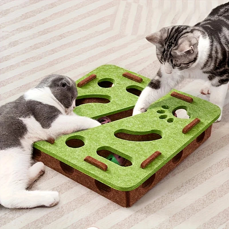 Interactive Cat Toy - Maze Tunnel  Bell for Playtime  Mental Engagement - ZOOMNSTORE