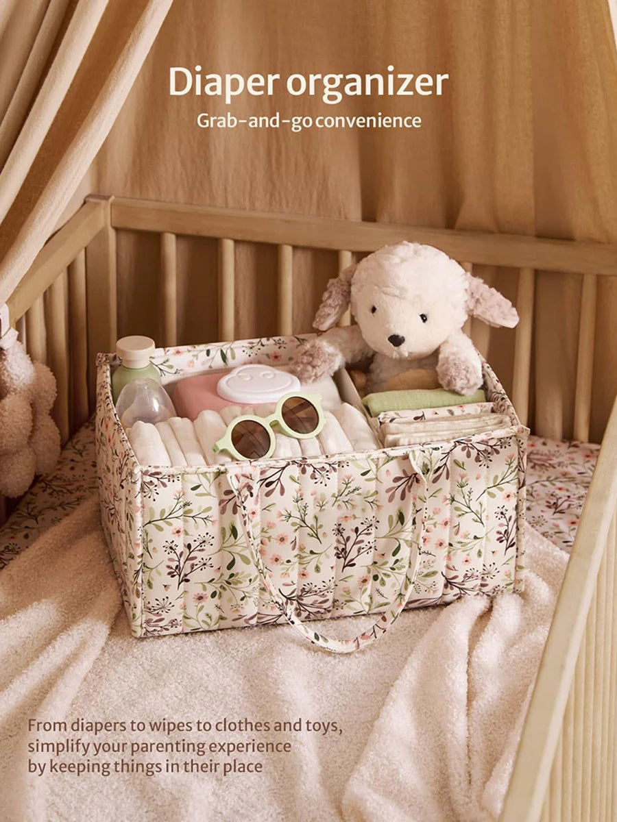 Baby Diaper Organizer Bag Folding Portable Diaper Stackers & Caddies High Capacity Storage Bag for Baby Things