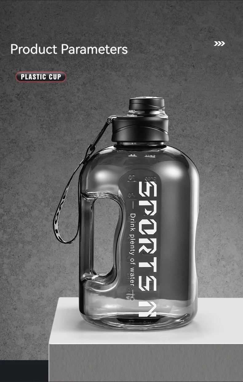 1L UP To 5L Large Capacity Bicycle Water Bottle Fitness BPA FREE Scale Drink Bottle for Men Gym Cycling Camping Water Bottle Cup