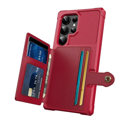 Card Wallet Case for Samsung Galaxy S24 S23 FE S25 Plus S22 S21 S26 Ultra A17 A37 A56 A36 A55 A35 A15 A54 A34 A52S A05S A05 A16