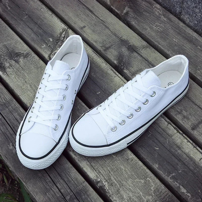 Men Canvas Shoes Student Board Shoes Fashion Fashion Shoes Soft Wear Wear Casual Sports Shoes Lace Design Fashion Low Cut Shoes