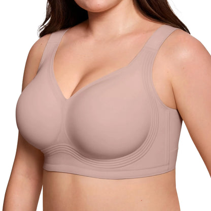 Plus Size  Push Up Jelly Bra Seamless No Underwire Bras Full Coverage Brassiere Hide Back Fat Tshirt Bras Comfort Daily Bralette