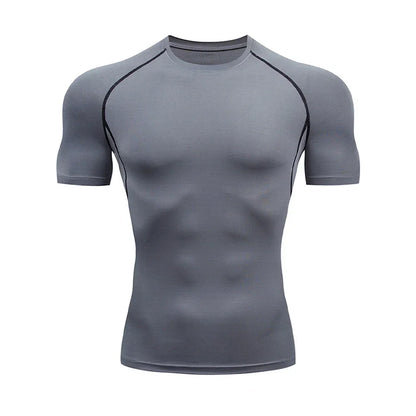 Men's Compression Shirt - Breathable Bodybuilding Tee | Quick Dry Workout Top