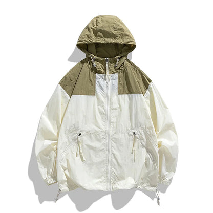 Summer New Hong Kong Style Couple Style Japanese and Korean Versatile Sunscreen Clothing Fashion Trend Versatile Outdoor Couple