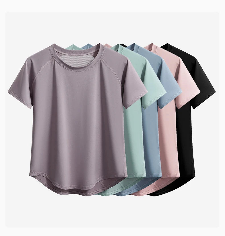 DRUR 2pcs Gym Set Women Summer Sportswear Outfit 2 Piece Short Sleeve Sports Shirt Shorts Sets Jogging Suit Female Tracksuit New
