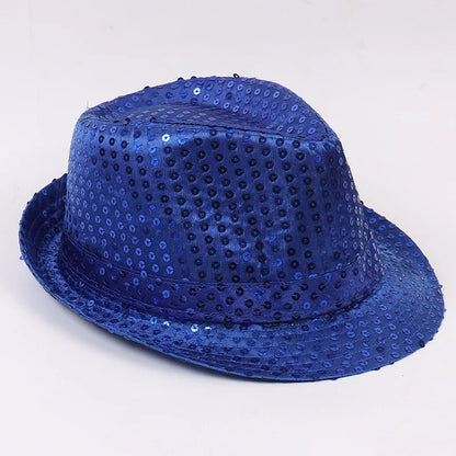 Stage Performance Sequined Hip-hop Hat Children's Day Dance Performance Jazz Hat Men And Women Festival Parties Sequined Top Hat