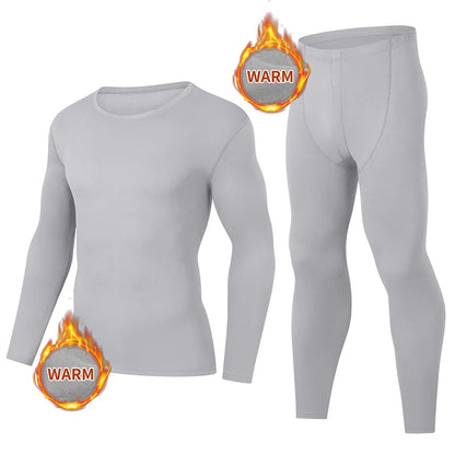 Men's Autumn/Winter Warm Underwear Set Solid Color Multi Color Round Neck Long Sleeve Top Letter Elastic Waist Casual Pants