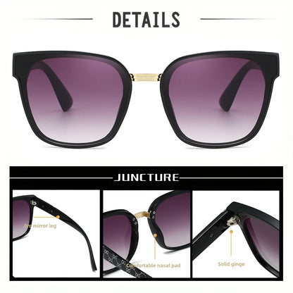 Cat Eye Sunglasses Women Vintage Big Frame Fashion Sun Glasses With Gradient Lens