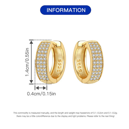 925 Sterling Silver Simple Pearl Earrings Jewelry Hoop Earrings Zircon Stud Earrings For Women Jewelry Fine Birthday Party Gifts