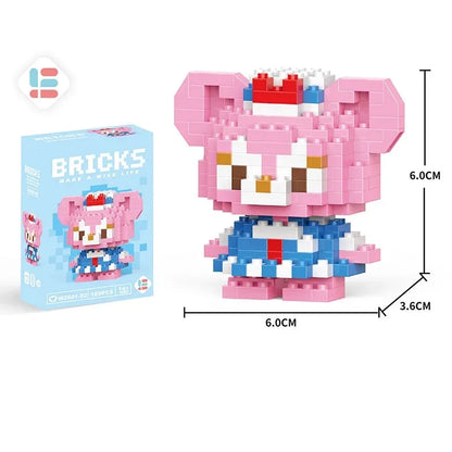 Building Blocks Toy - Disney Stitch & Pokemon Pikachu Model Kit for Kids Gift Set